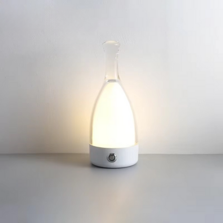 Wine Bottle Desk Lamp with Bluetooth Speaker – Rechargeable Modern Bedside Night Light