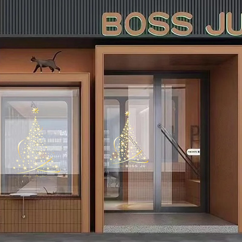 Christmas tree window sticker