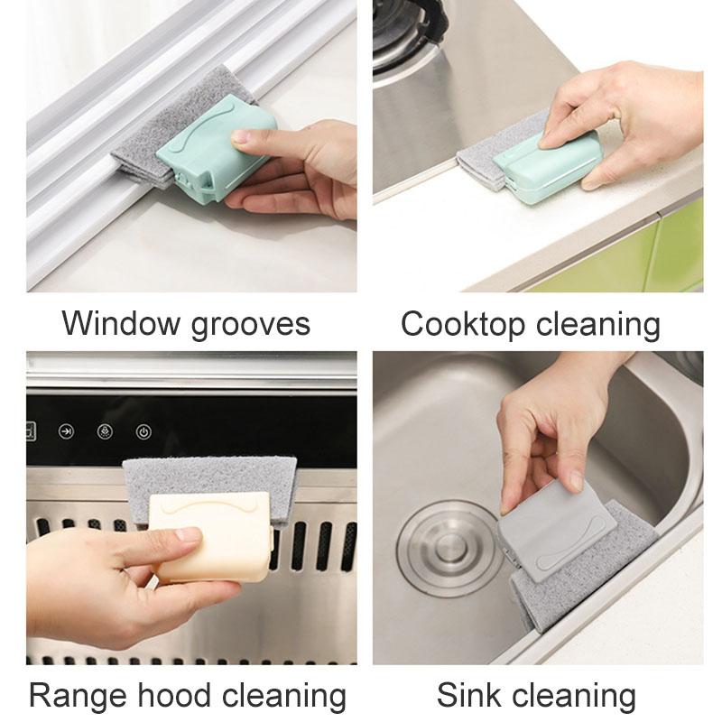 Magical Door Window Groove Cleaning Brushes, 3 Pieces