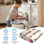 Letter Printed Flannel Throw Blanket Gift for Mom