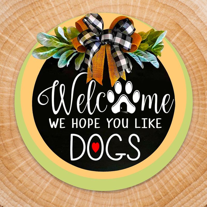 Wood Welcome Sign with Animals