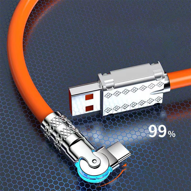 Rotating elbow data cable
