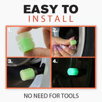 Universal fluorescent valve caps for tires, 4 pieces