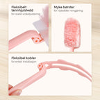 Folding reusable dust brush for cleaning