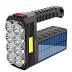 Solar LED Flashlight – Waterproof, powerful handheld spotlight with lithium battery