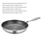 Non-stick stainless steel honeycomb frying pan
