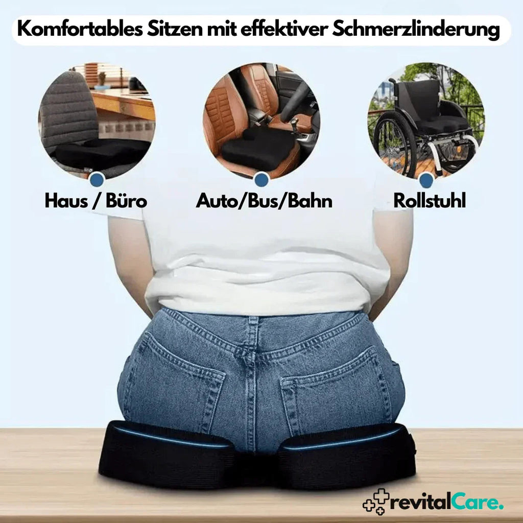 Ergonomic 4D Comfort Seat Cushion with Orthopedic Support