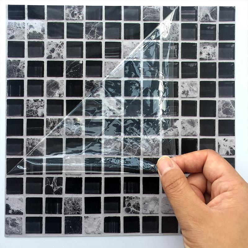 Black Mosaic Creative Tile Stickers