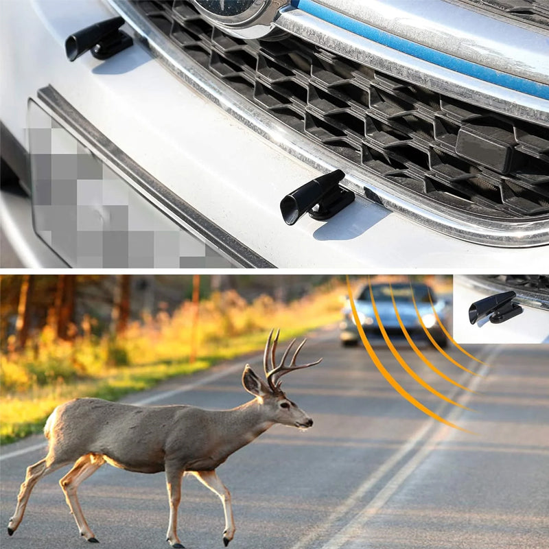 Ultrasonic deer warning signal whistle device for car