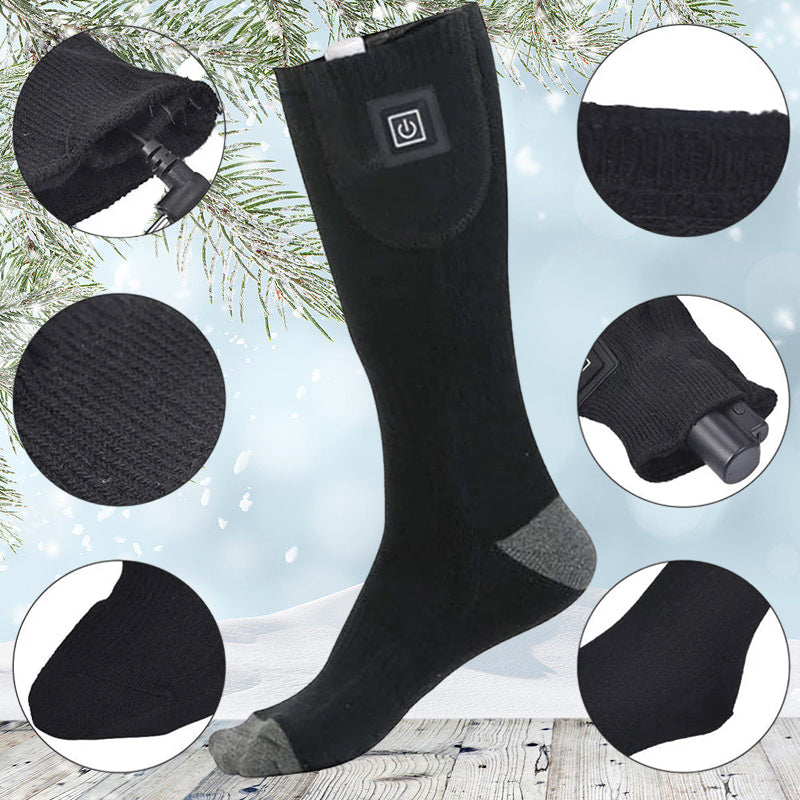 Heated socks with adjustable temperature
