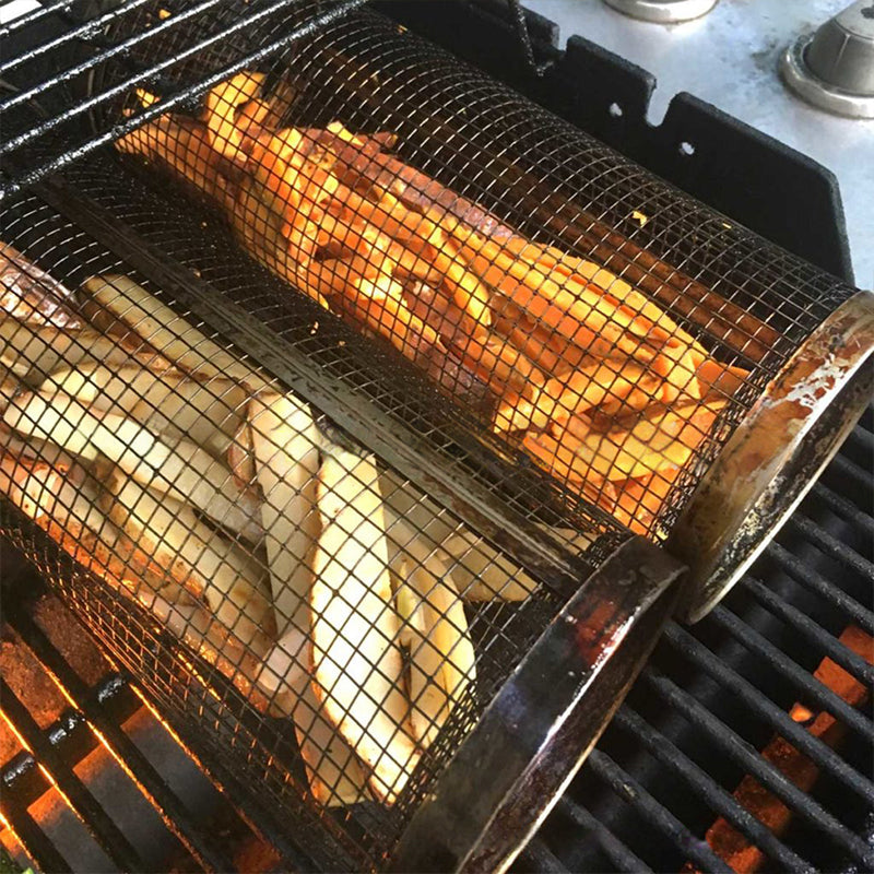 Stainless Steel Rolling Grill Basket