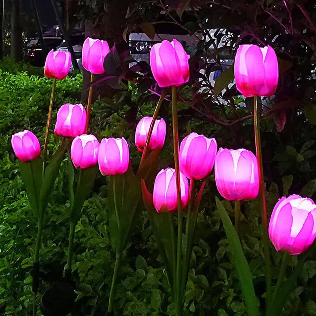 Solar Tulip Lawn Light Outdoor Garden LED Tulip Flower Light Ground Stake Landscape Light