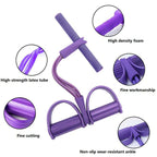 Pull-Rope Ab Exerciser with Pedals and Resistance Band