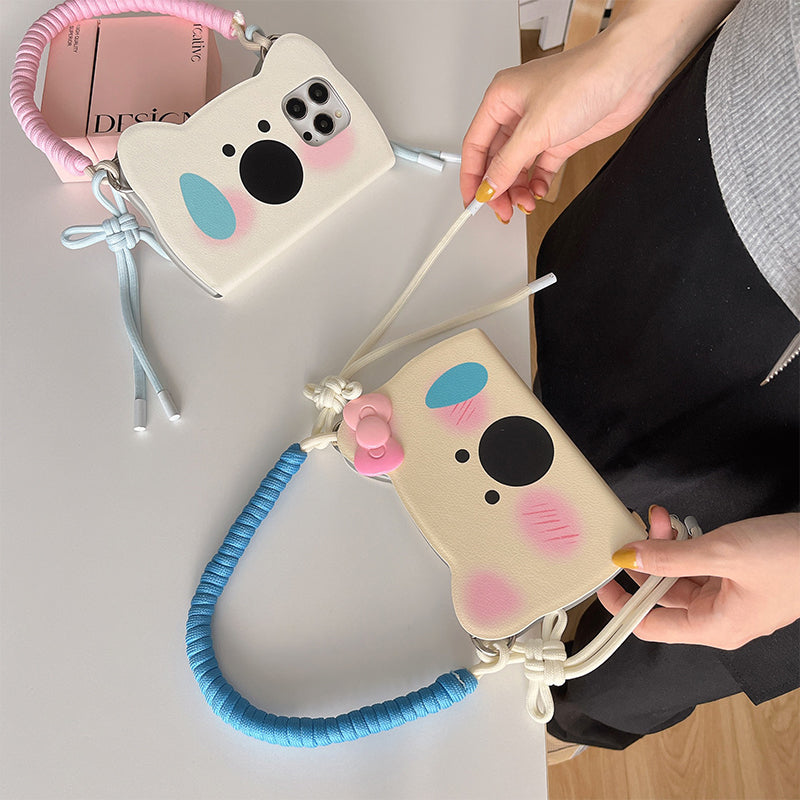 Insta-Style Cartoon Westie Flip-Phone Case