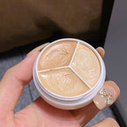 Tri-Color Concealer Palette for Acne Spots and Dark Circles