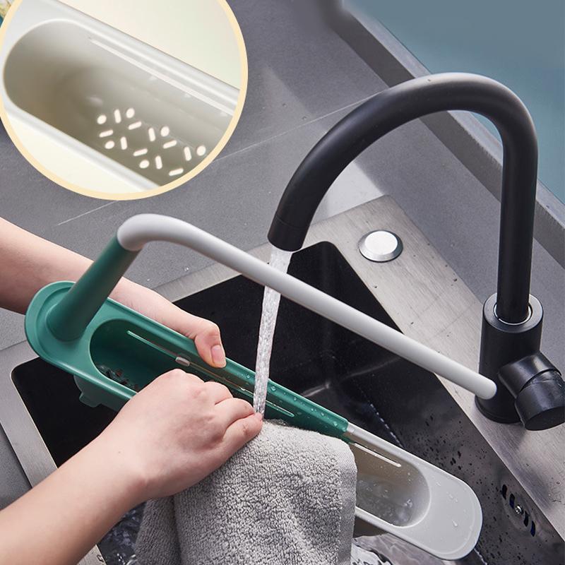 Updated telescopic sink rack