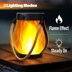 Solar Outdoor Hemp Rope Flame Lamp