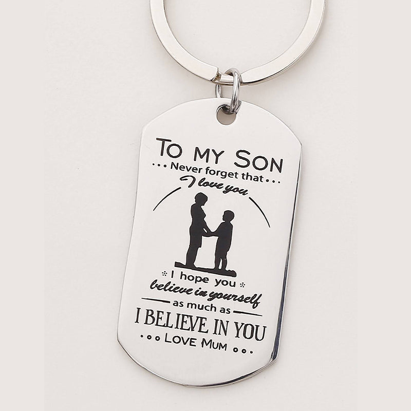 Mother's Day Engraving Metal Keychain with Box