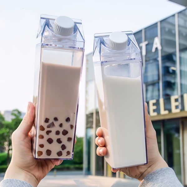 Transparent milk carton