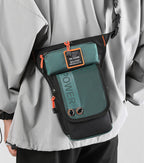 Personalized Men's Motorcycle Style Waterproof Nylon Leg Chest Bag