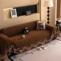 Cursive Glittering Chenille Sofa Cover