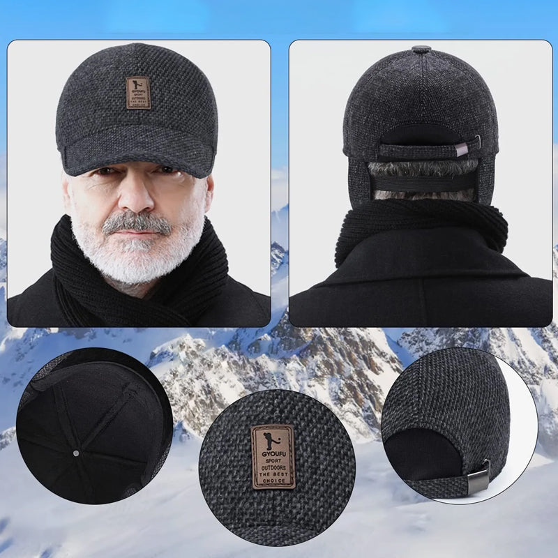 Winter baseball cap with ear protectors