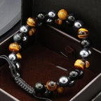 Double-layered gemstone bracelet