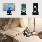 Multipurpose foldable smartphone holder made of aluminum alloy