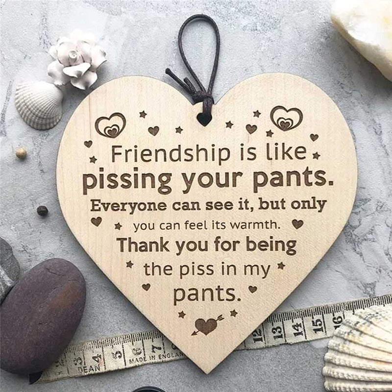 Friendship Wood Pendant Christmas Tree Decor (3 Pieces)