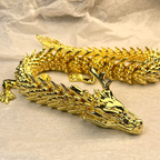 Golden Dragon with movable joints