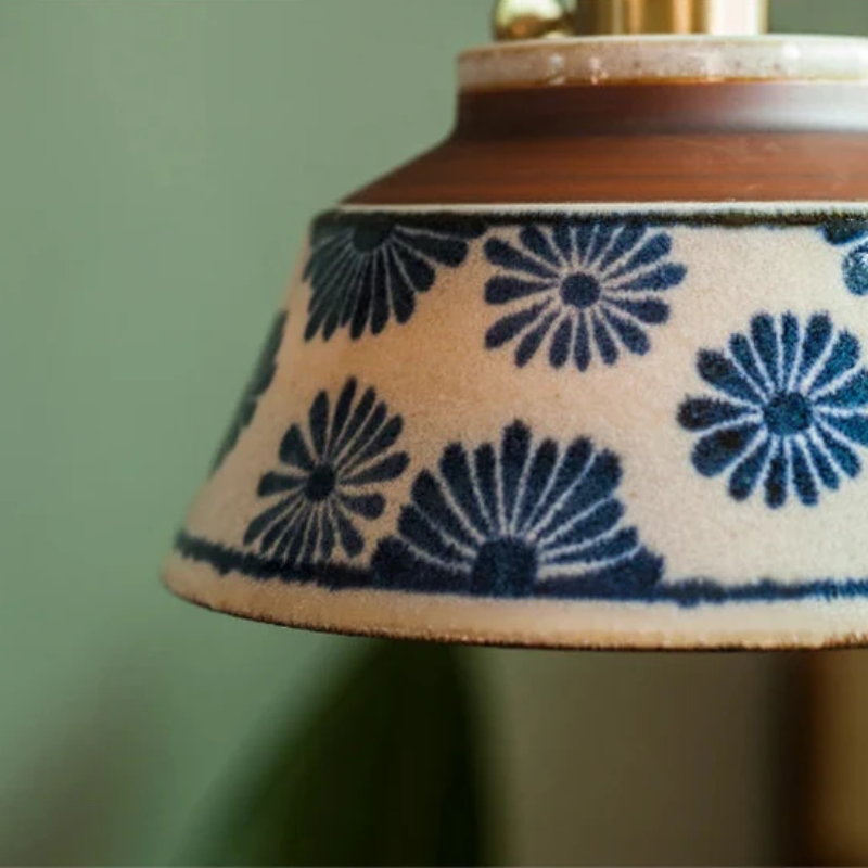 Retro Japanese Pendant Light Made of Ceramic