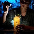 LED glowing bottle stickers and coasters