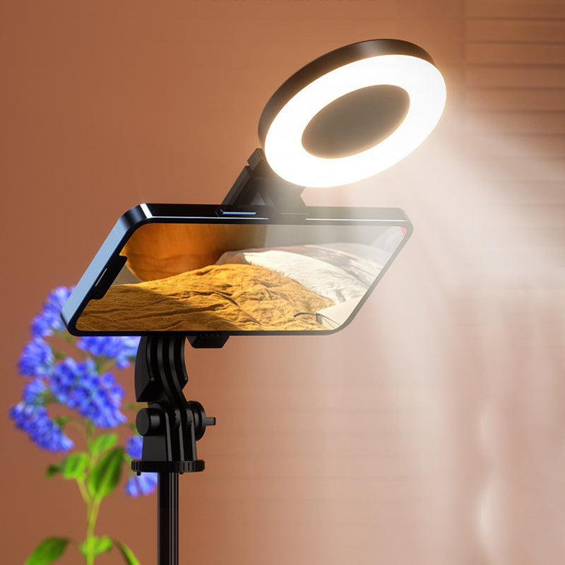Selfie stick with LED additional light