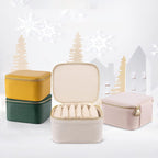 Leather jewelry box for travel
