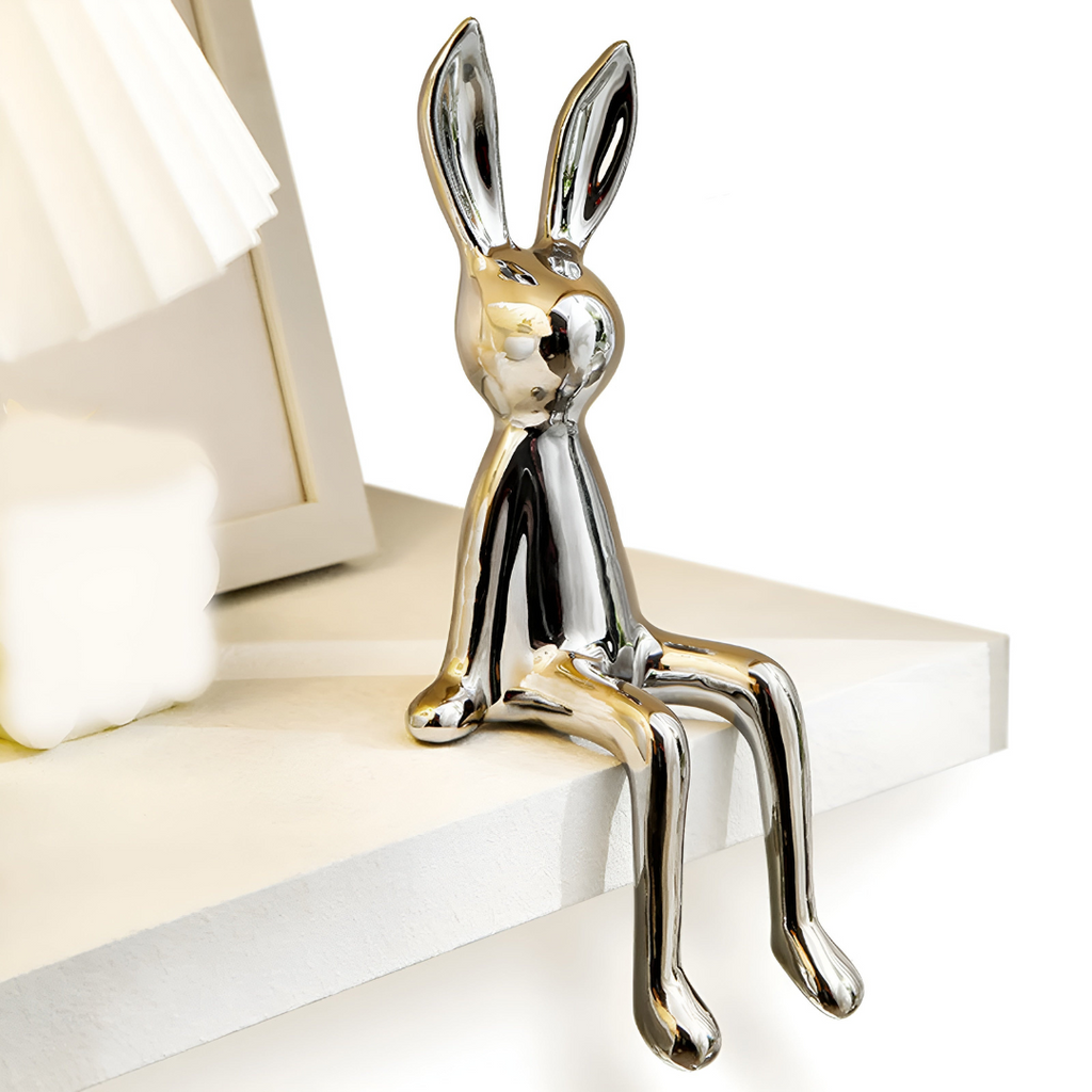 Shiny Ceramic Rabbit Figurine