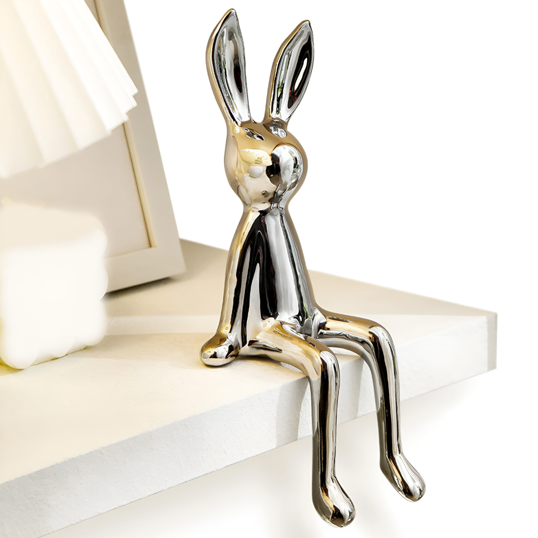 Shiny Ceramic Rabbit Figurine