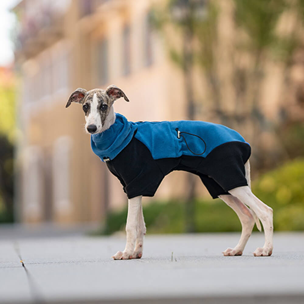 Full Protection Polar Fleece Dog Overall with Removable Collar