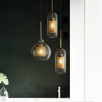 Design Pendant Lamp Dining Table Made of Glass