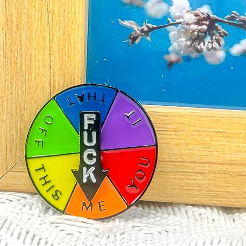 Funny rotating badge