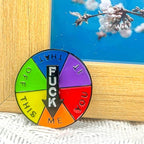 Funny rotating badge