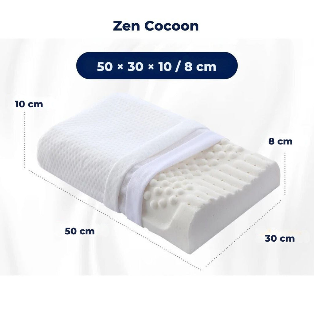 EcoNeck Comfort | 100% Natural Latex Orthopedic Pillow - for Neck Pain - Comfortable and Supportive Pillow - Better Sleep - Wellness