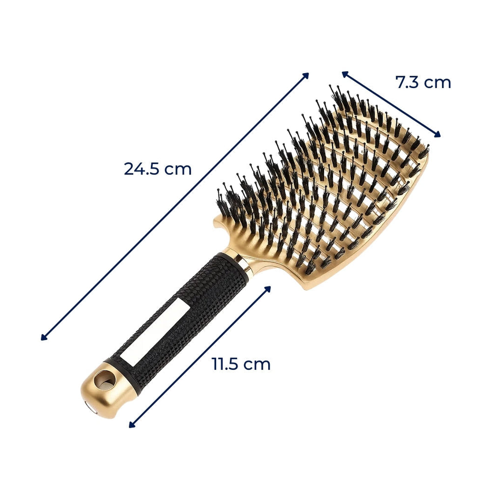 Quick Knot‑Free Detangling – Nylon Bristles with Scalp Massage Tips – For Thick or Curly Hair