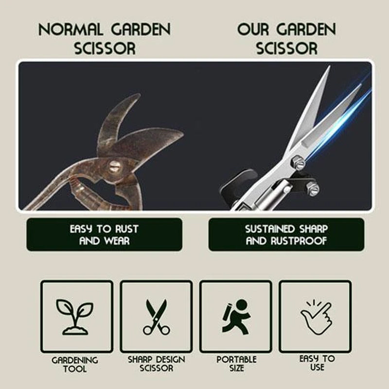 Portable pointed pruning shears