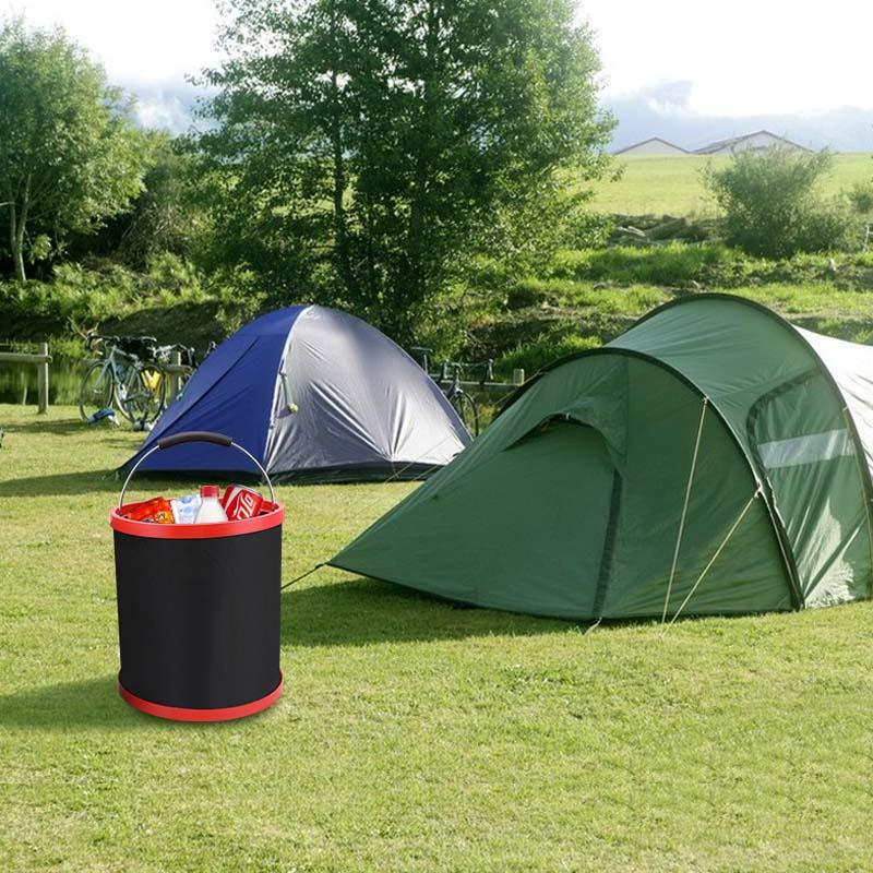 Foldable portable bucket for outdoor fishing