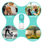 Portable water bottle for pets outdoors