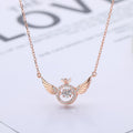 Angel Wing Rhinestone Necklace