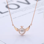 Angel Wing Rhinestone Necklace
