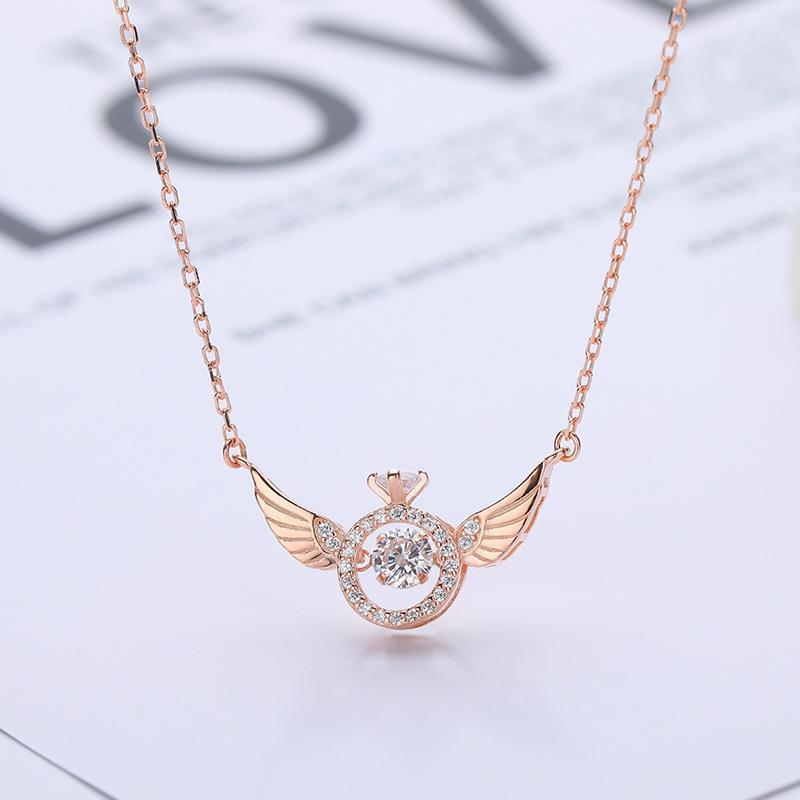 Angel Wing Rhinestone Necklace