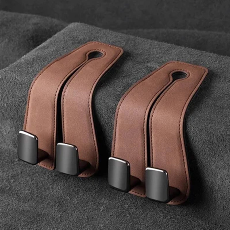 Car seat back double hook