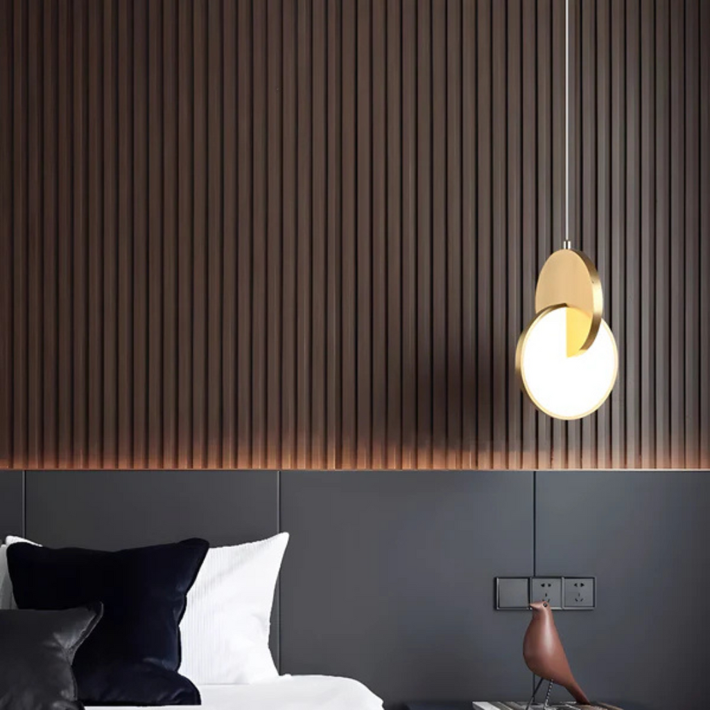 Round Scandinavian LED Pendant Lamp with Warm White Light for 10–15 m²